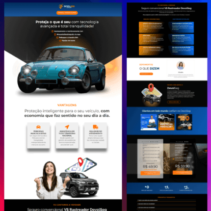 Landing Page DevolSeg - Rastreamento